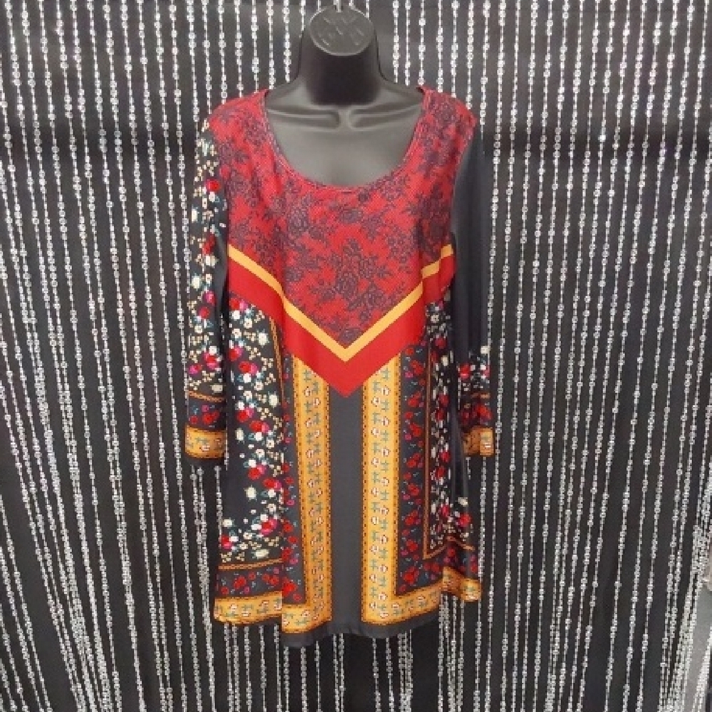 Multicolor Patterned Tunic - Picture 2 of 4